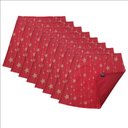 Ver imagem 1 de Jogo Americano Luxo Estrela Cadente Vermelho Dupla face 8 UN