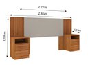 Ver imagem 4 de Cabeceira Box Casal com 4 Gavetas Ripado Yescasa Marrom