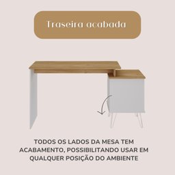 Escrivaninha com Regulagem Estilo Industrial 2 Gavetas Plus - 10