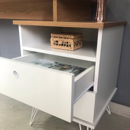 Escrivaninha com Regulagem Estilo Industrial 2 Gavetas Plus - 14
