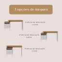 Ver imagem 6 de Escrivaninha Mesa Escritório com Regulagem Estilo Industrial 2 Gavetas Plus