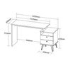 Escrivaninha com Regulagem Estilo Industrial 2 Gavetas Plus - 4