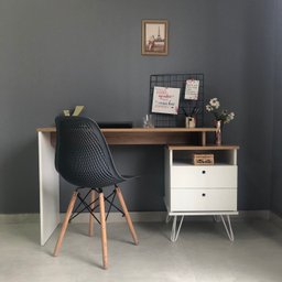 Escrivaninha com Regulagem Estilo Industrial 2 Gavetas Plus - 15