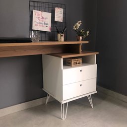 Escrivaninha com Regulagem Estilo Industrial 2 Gavetas Plus - 17