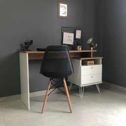 Escrivaninha com Regulagem Estilo Industrial 2 Gavetas Plus - 16