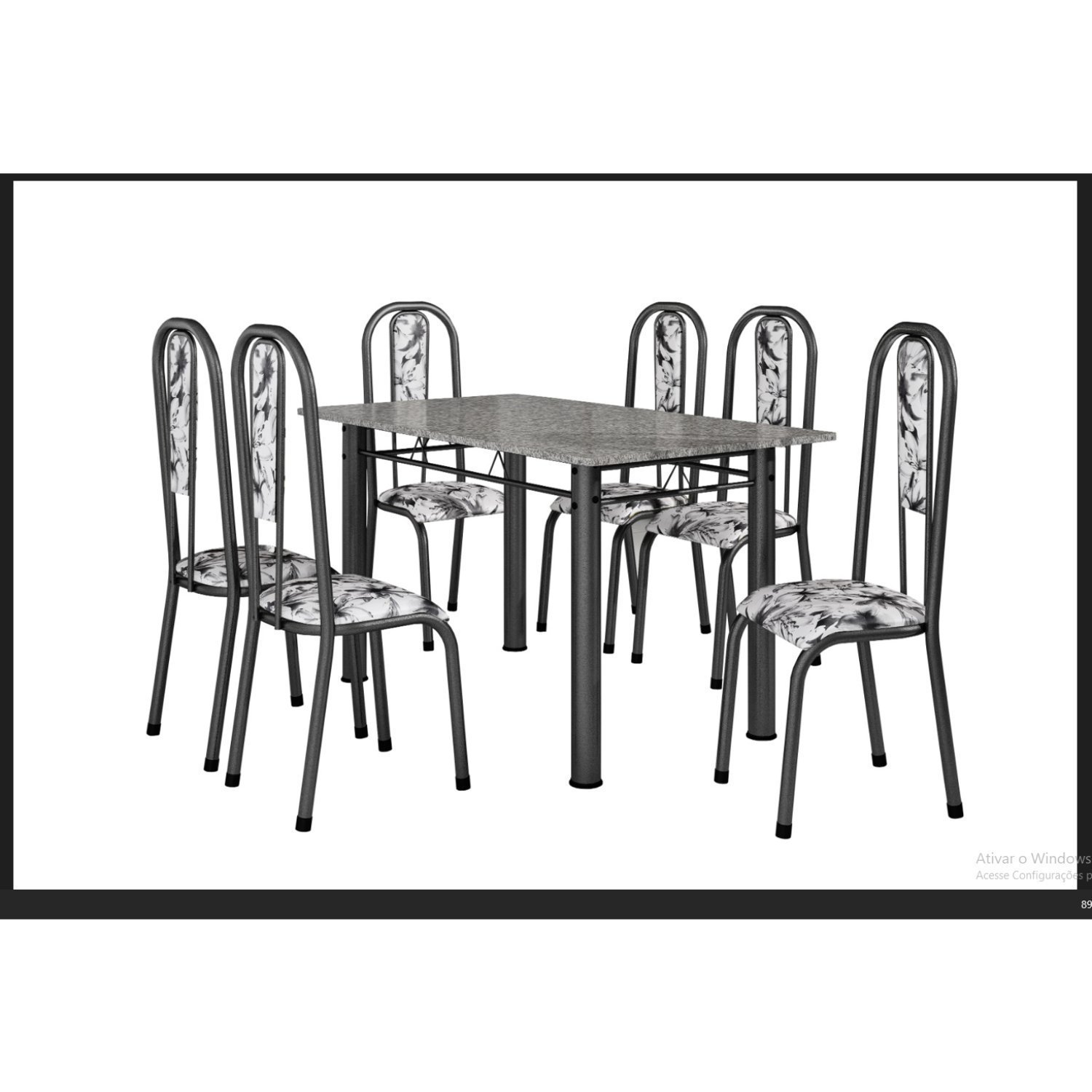 Conjunto Mesa Tubular com 6 Cadeiras Atenas - 2