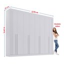 Ver imagem 5 de Guarda-Roupa Casal 100% MDF 8 Portas 8 Gavetas Império Ripado Branco