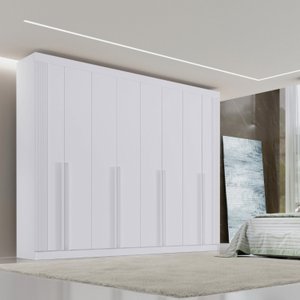 Guarda-roupa Casal MDF 08 Portas Império Ripado