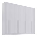 Ver imagem 4 de Guarda-Roupa Casal 100% MDF 8 Portas 8 Gavetas Império Ripado Branco