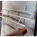 Ver imagem 6 de Gabarito Stencil Pintura de Parede Tijolinho 53x43cm Textura