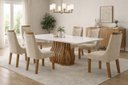 Ver imagem 1 de Conjunto de Jantar 6 Lugares 1,80 em Mdf Harmina - Domus