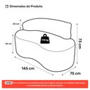 Ver imagem 4 de Kit 02 Sofás Orgânicos Living Bob 145cm 02 Lugares com 02 Almofadas Bouclê Off White - Desk Design