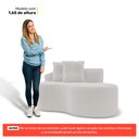 Ver imagem 5 de Kit 02 Sofás Orgânicos Living Bob 145cm 02 Lugares com 02 Almofadas Bouclê Off White - Desk Design