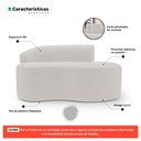 Ver imagem 3 de Kit 02 Sofás Orgânicos Living Bob 145cm 02 Lugares com 02 Almofadas Bouclê Off White - Desk Design
