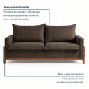 Ver imagem 4 de Sofá Living 2 Lugares 200cm Pés em Madeira Maciça Noruega