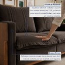 Ver imagem 5 de Sofá Living 2 Lugares 200cm Pés em Madeira Maciça Noruega
