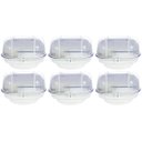 Ver imagem 1 de Kit 6 Arandela Oval Branca Tipo Tartaruga Interior Exterior