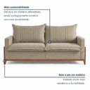 Ver imagem 4 de Sofá Living 2 Lugares 200cm Pés em Madeira Maciça Noruega Veludo