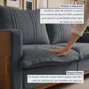 Ver imagem 5 de Sofá Living 2 Lugares 200cm Pés em Madeira Maciça Noruega Veludo
