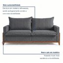 Ver imagem 4 de Sofá Living 2 Lugares 200cm Pés em Madeira Maciça Noruega Veludo