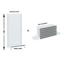 Ver imagem 2 de Gondola Parede 170 Amapa Flex Inicial Branco 7 band PE Cinza - Amapá