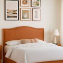 Ver imagem 1 de Cabeceira Lisa para Cama Box Casal 148cm Diesis Courino Caramelo - Sallar Home