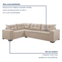 Ver imagem 2 de Sofá de Canto 5 Lugares 300x210cm Oslo Veludo