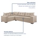 Ver imagem 3 de Sofá de Canto 5 Lugares 300x210cm Oslo Veludo