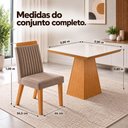 Ver imagem 5 de Conjunto Mesa Moderno Cadeiras Compacta Jantar Vidro Suede Capuccino Liso