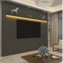 Ver imagem 2 de Painel para Tv 2.3 Ripado com Led Nobre Grafite - Gelius Móveis