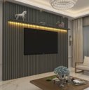 Ver imagem 2 de Painel para Tv 2.3 Ripado com Led Nobre Grafite - Gelius Móveis