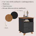 Ver mais imagens de Gaveteiro Retrô e Multifuncional com 2 Gavetas 1 Nicho Day Preto