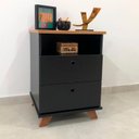 Ver imagem 7 de Gaveteiro Retrô e Multifuncional com 2 Gavetas 1 Nicho Day