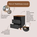 Ver imagem 5 de Gaveteiro Retrô e Multifuncional com 2 Gavetas 1 Nicho Day