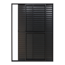 Ver imagem 3 de Porta Balcão de Aluminio Preto 3 Folhas Móveis com Trinco 2,10x1,20