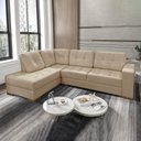 Ver imagem 1 de Sofá de Canto com Almofadas 5 Lugares México Veludo