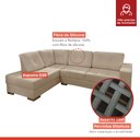 Ver imagem 3 de Sofá de Canto com Almofadas 5 Lugares México Veludo