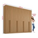 Ver imagem 5 de Guarda-Roupa Casal 100% MDF 8 Portas 8 Gavetas Império Cinamomo