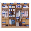 Ver imagem 3 de Guarda-Roupa Casal 100% MDF 8 Portas 8 Gavetas Império Cinamomo