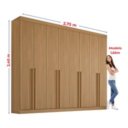 Guarda-roupa Casal MDF 08 Portas Império - 6