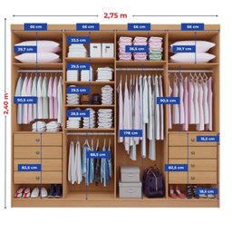 Guarda-roupa Casal MDF 08 Portas Império Ripado - 3