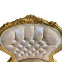 Ver mais imagens de Cadeira de Jantar Clássica Bege com Dourado 109x54x60cm