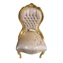 Ver imagem 3 de Cadeira de Jantar Clássica Bege com Dourado 109x54x60cm