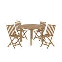 Ver imagem 2 de Conjunto de Mesa Redonda e 4 Cadeiras Dobráveis Aster Yescasa