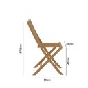 Ver imagem 4 de Conjunto de Mesa Redonda e 4 Cadeiras Dobráveis Aster Yescasa Marrom/Madeira