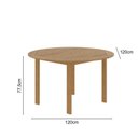 Ver imagem 6 de Conjunto de Mesa Redonda e 4 Cadeiras Dobráveis Aster Yescasa Marrom/Madeira
