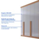 Ver mais imagens de Guarda-Roupa Casal 100% MDF 8 Portas 8 Gavetas Império Cinamomo/Off White