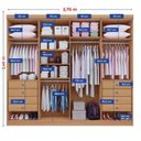 Ver imagem 5 de Guarda-Roupa Casal 100% MDF 8 Portas 8 Gavetas Império Cinamomo/Off White