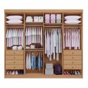 Ver mais imagens de Guarda-Roupa Casal 100% MDF 8 Portas 8 Gavetas Império Cinamomo/Off White