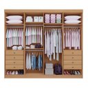 Ver mais imagens de Guarda-Roupa Casal 100% MDF 8 Portas 8 Gavetas Império Cinamomo/Off White